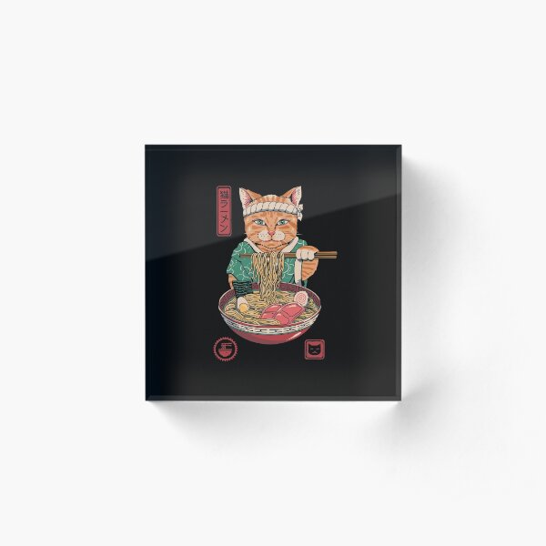 Neko Ramen Acrylic Block