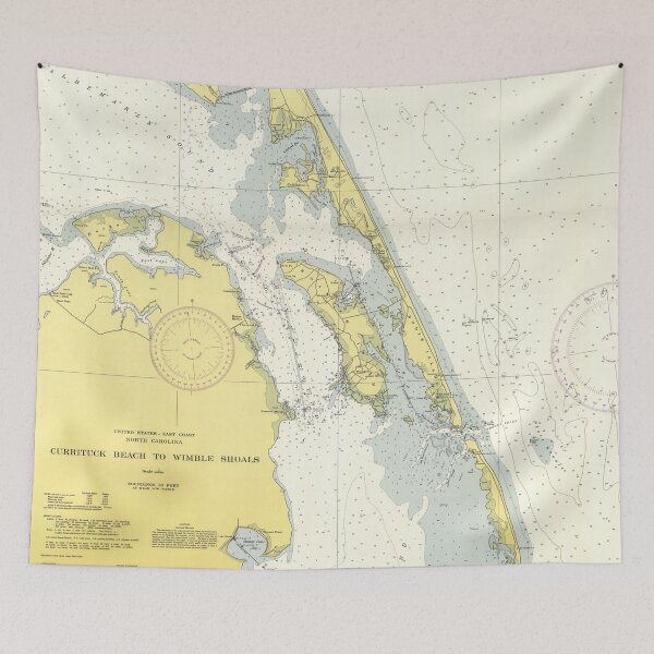 Item preview, Vintage Map of The Outer Banks (1942) designed and sold by BravuraMedia.