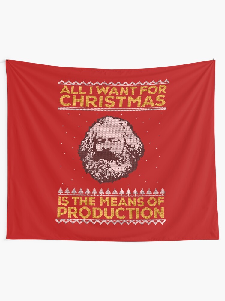 Karl Marx Ugly Christmas Sweater All I Want For Is The Means Of Production Classic Mug 