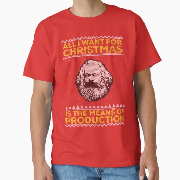 Artikel-Vorschau von Karl Marx Ugly Christmas Sweater - Alles, was ich mir zu Weihnachten wünsche, sind die Produktionsmittel, designt und verkauft von The Philosopher's Shirt.