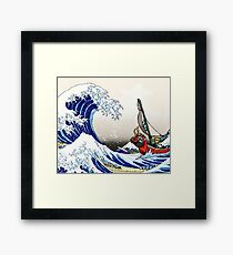 Lámina enmarcada La leyenda de Zelda Great Wave Windwaker