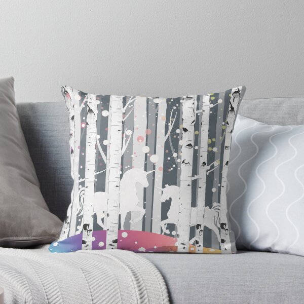 Item preview, north forest, snow and unicorn, perfect for mask, puzzle, kids puzzle, Duvets, Comforters, Shower Curtains, desk mat designed and sold by Collagedream.