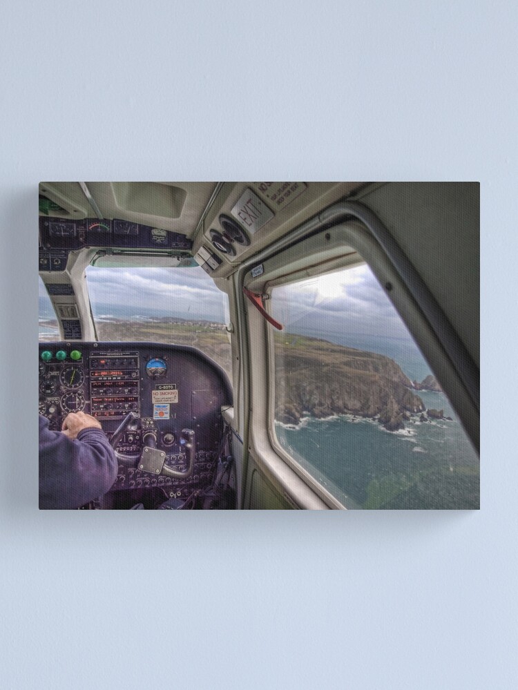 Alternate view of Long Final with a crosswind - Alderney Canvas Print