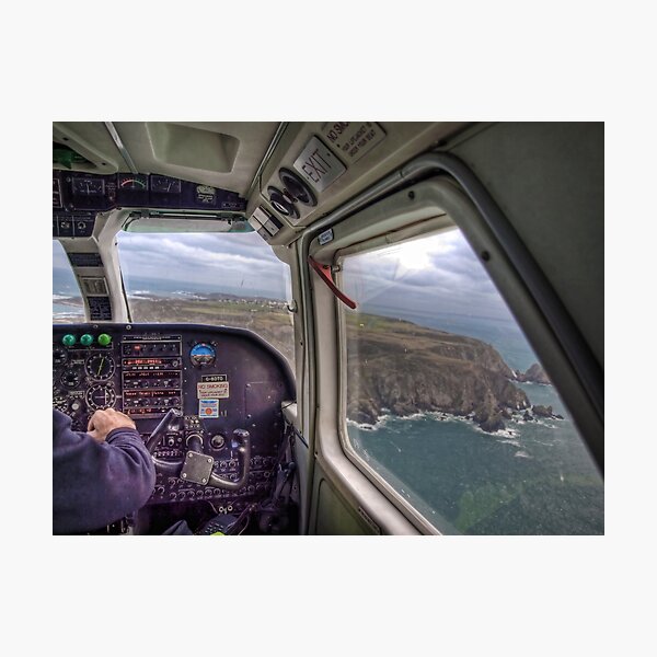 Long Final with a crosswind - Alderney Photographic Print
