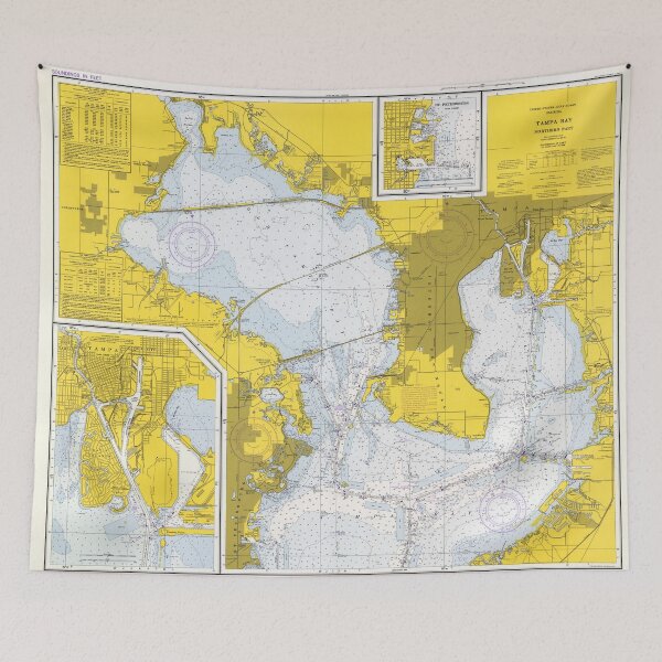 Item preview, Vintage Map of Tampa Bay FL (1973) designed and sold by BravuraMedia.
