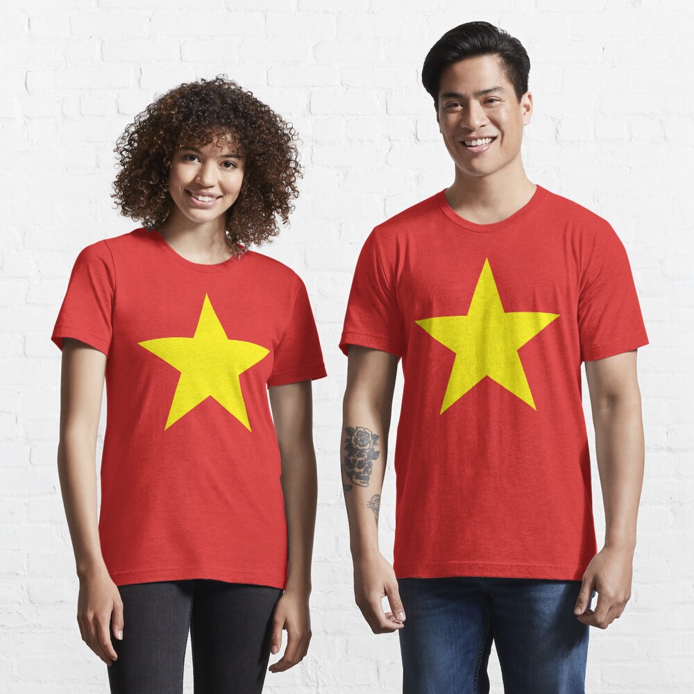 YELLOW STAR. On RED.\