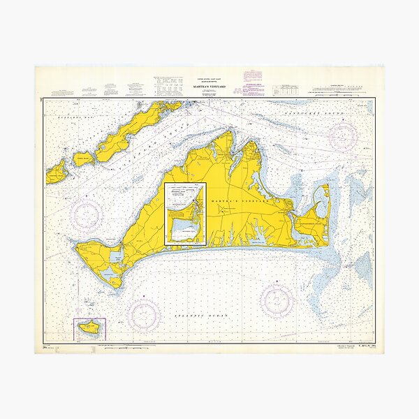 Item preview, Vintage Map of Martha's Vineyard (1967) designed and sold by BravuraMedia.