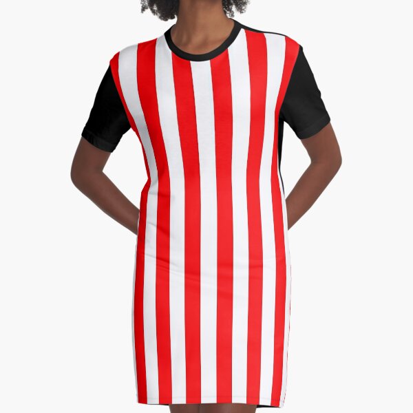 Monochrome Vertical Stripes Striped Short Sleeve Alternative Print Collar  Dress Urban Retro 