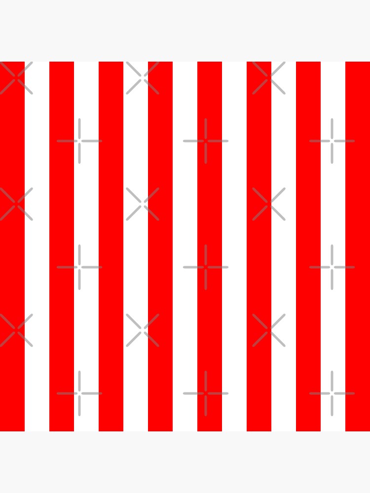 Red And White Vertical Stripes Sticker For Sale By Starrylite Redbubble