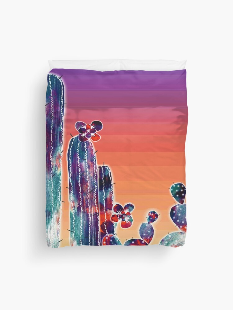 Thumbnail 1 of 2, Duvet Cover, Sunset Painted Desert designed and sold by ninabmay.