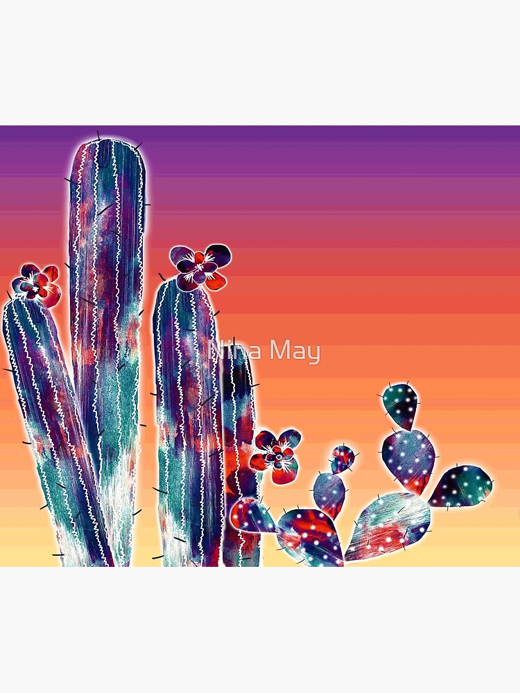 Thumbnail 2 of 2, Duvet Cover, Sunset Painted Desert designed and sold by ninabmay.