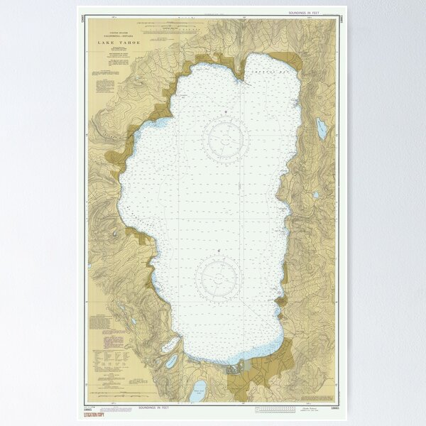 Item preview, Map of Lake Tahoe (1987) designed and sold by BravuraMedia.