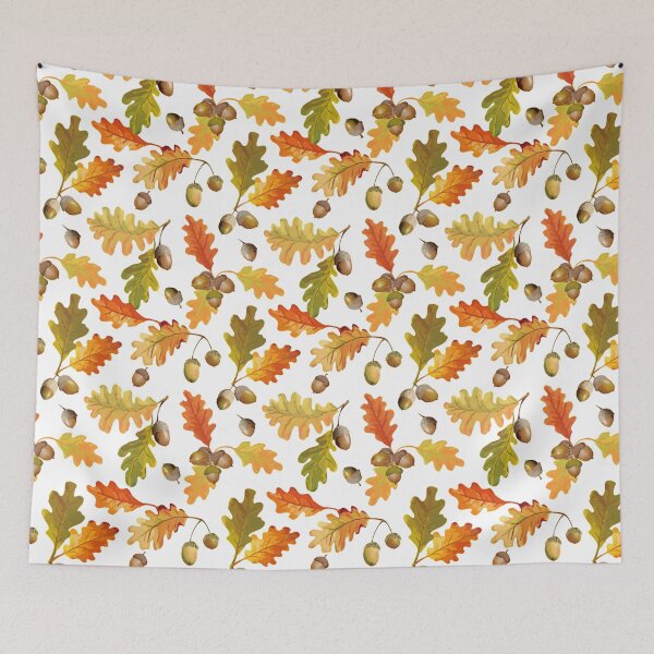 Item preview, Fall leaves and Acorns designed and sold by BlushingMeadow.