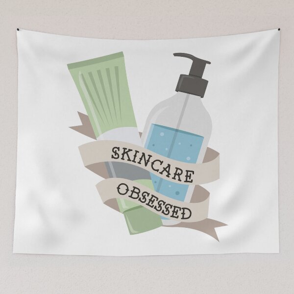 Item preview, Skincare Obsessed Skincare Cream and Cleanser Banner designed and sold by alinabeska.