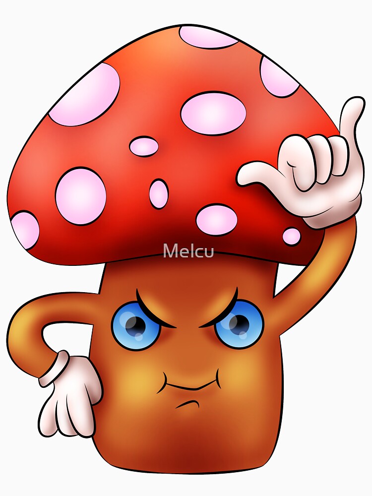 "Cute angry mushroom" Tshirt for Sale by Melcu Redbubble melcudesign tshirts mushroom t