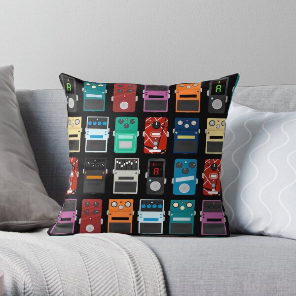 Pedal Board Throw Pillow