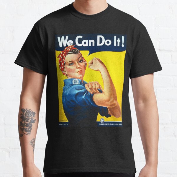 Rosie la remachadora. PODEMOS HACERLO. Howard Miller, estadounidense, en tiempo de guerra, propaganda, póster. Camiseta clásica