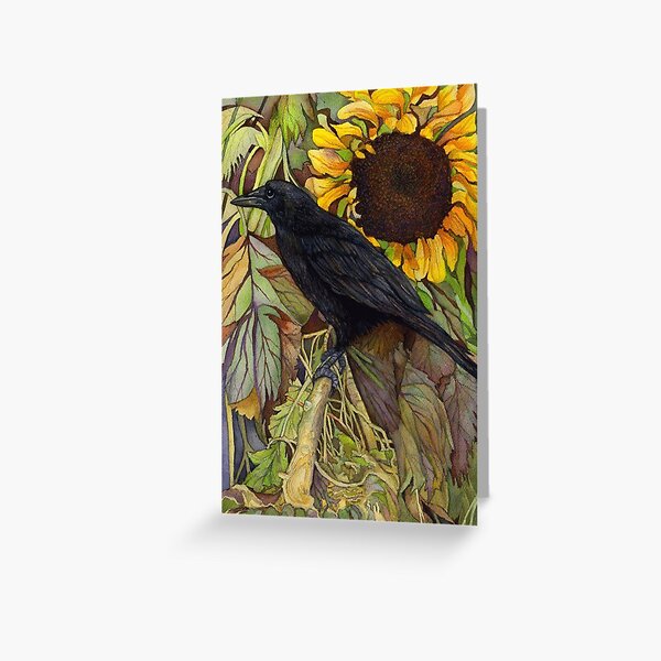 Item preview, Crow and Sunflower designed and sold by Michelle Wayman.
