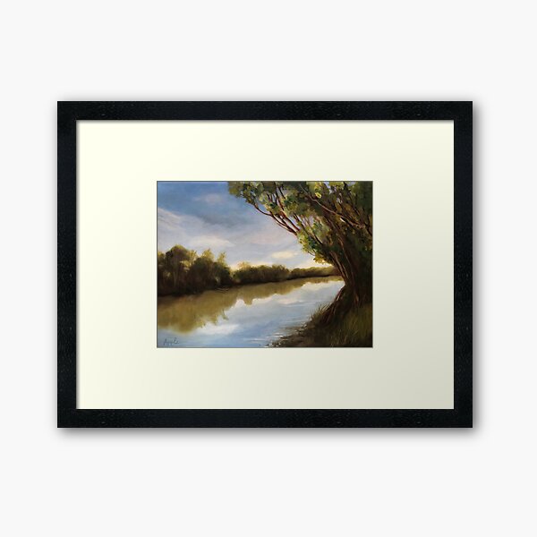 Item preview,  The River - local river plein air landscape oil painting  designed and sold by LindaAppleArt.