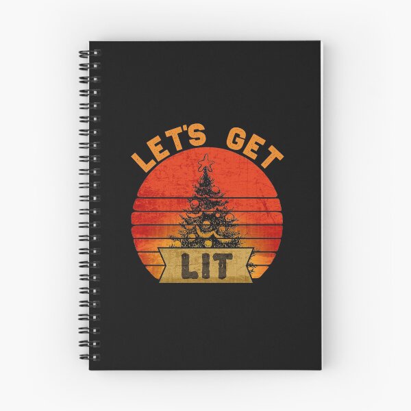 Item preview, Let's get lit Funny Christmas Humor Quote Vintage Xmas Tree Lover Gift Cute  designed and sold by alenaz.