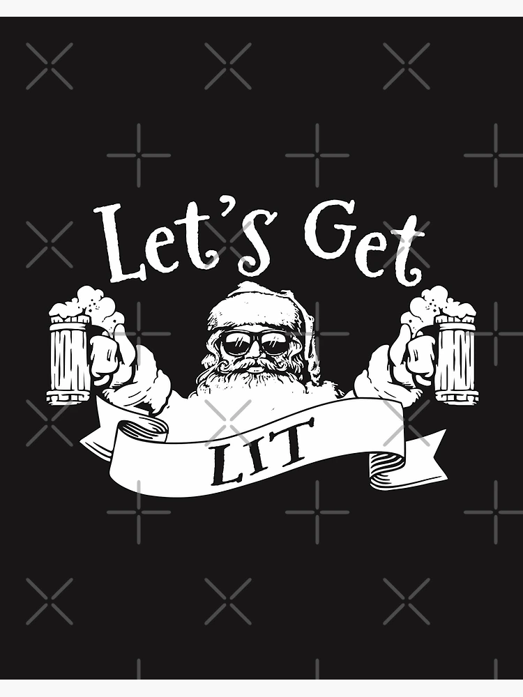 Let's Get Lit Custom Christmas Beer Labels