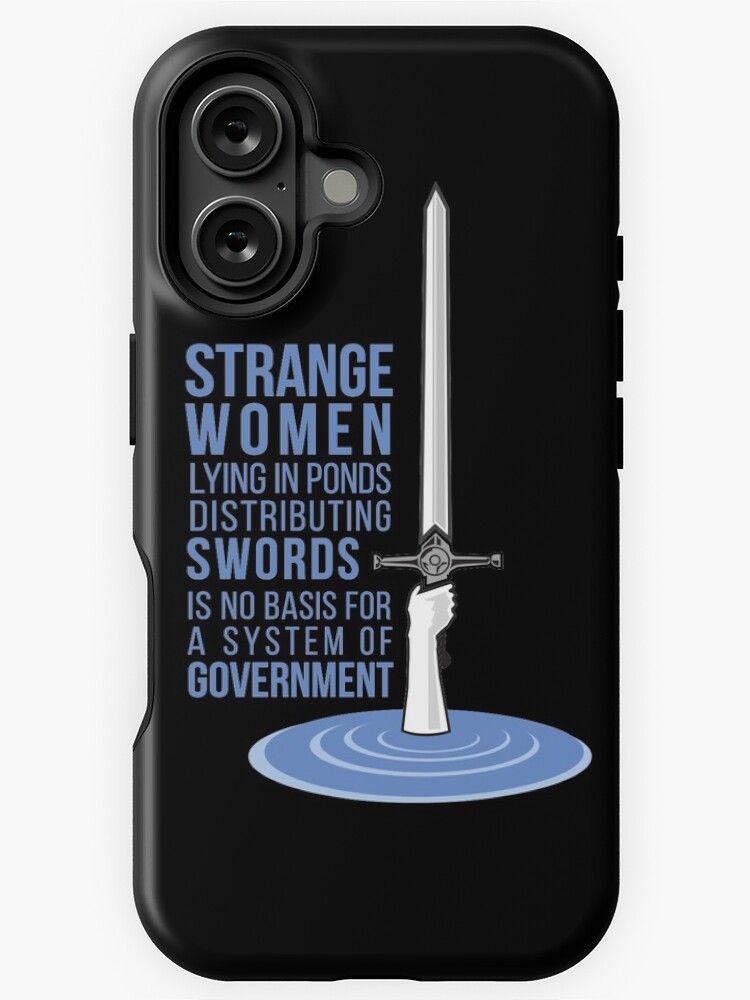 Thumbnail 1 von 4, iPhone-Hülle, Seltsame Frauen, die in Teichen liegen und Schwerter verteilen - Monty Python designt und verkauft von cwayers.