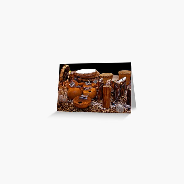 Wooden Musical Instruments Greeting Card