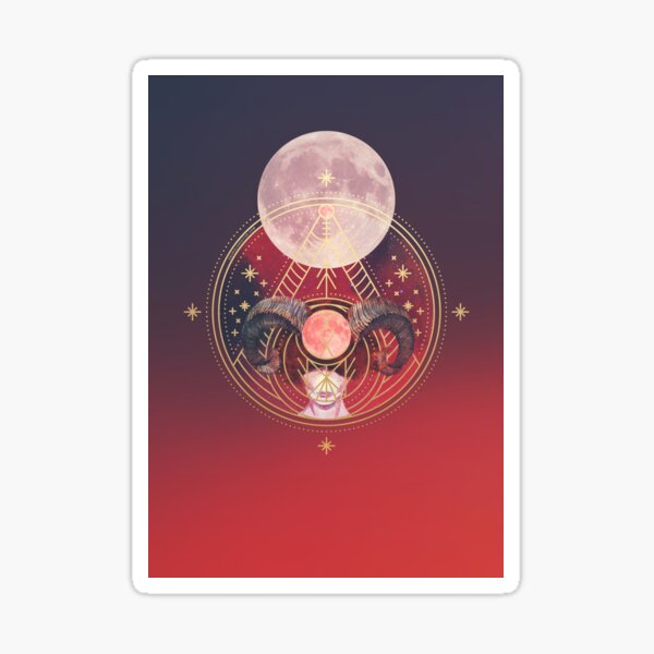 Aries Zodiac Goddess Sticker