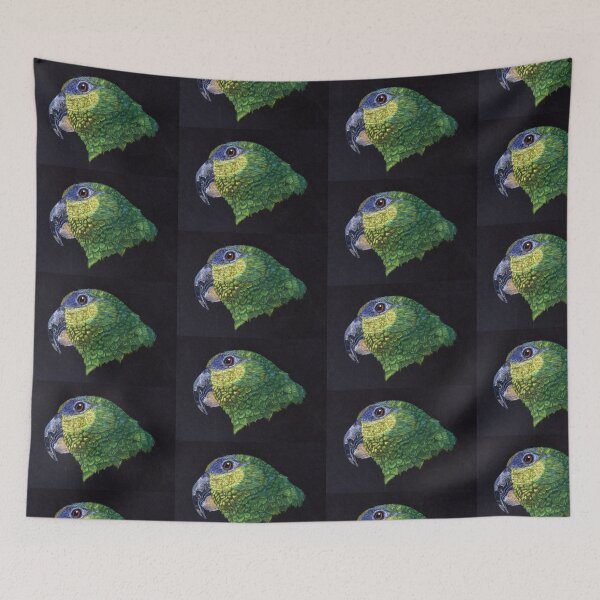 Item preview, Amazon Parrot Portrait on Black designed and sold by lisavonbiela.