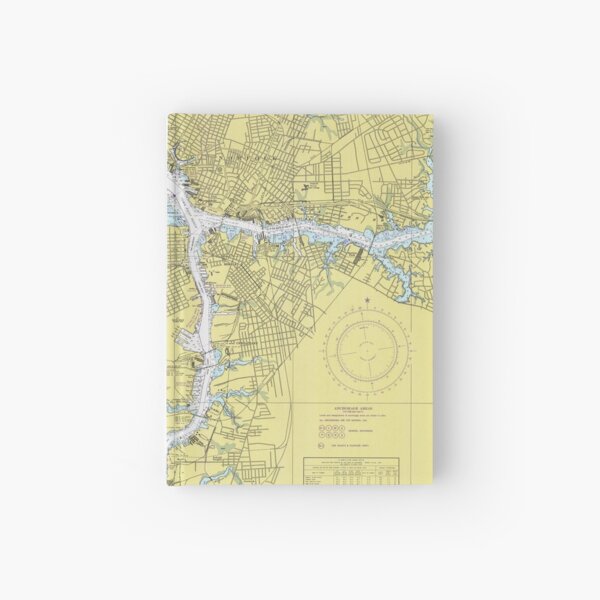 Norfolk Va Map Hardcover Journals Redbubble