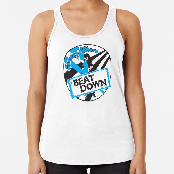 Jersey Shore Roller Girls - Beat Down Racerback Tank Top