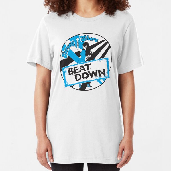 Jersey Shore Roller Girls - Beat Down Slim Fit T-Shirt