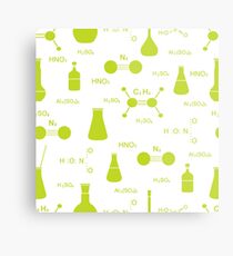 Scientific pattern. Chemistry, biology, medicine. Metal Print