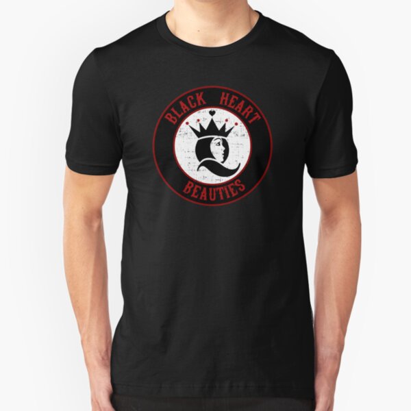 Jersey Shore Roller Girls - Black Heart Beauties Slim Fit T-Shirt