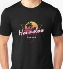 Funny 80s Retro Sunset 'Hounslow' London Unisex T-Shirt