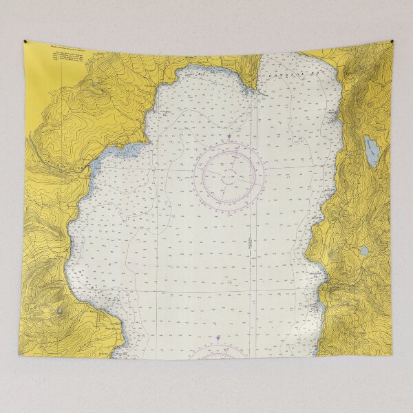 Item preview, Vintage Map of Lake Tahoe (1965) designed and sold by BravuraMedia.
