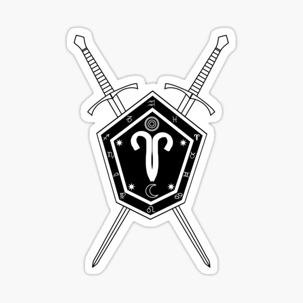 Aries Coat of Arms Sticker