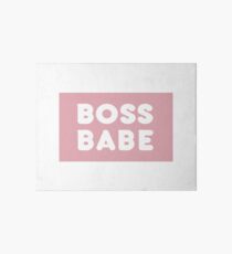 Boss Babe - Pink & White Art Board Print