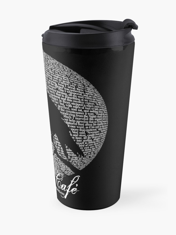 Alternate view of The Raven Moon Poem by Edgar Allan Poe - RAVEN CAFE Travel Mug