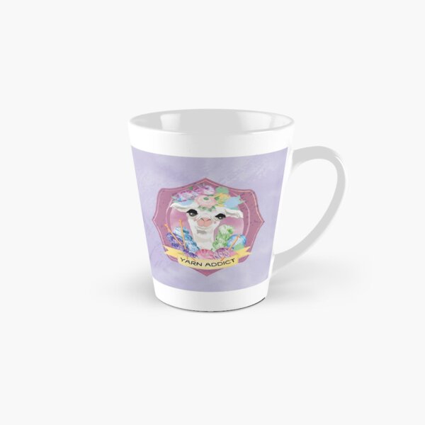 Lila the Yarn Addict Alpaca Tall Mug