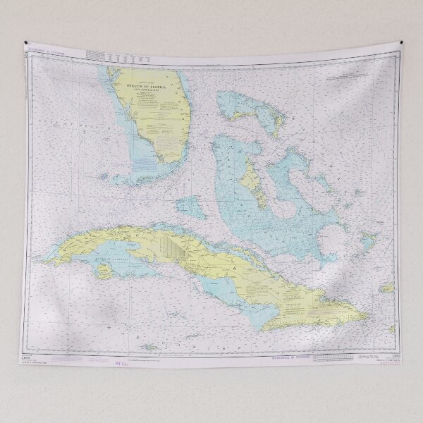 Item preview, Vintage Map of The Straits of Florida (1976) designed and sold by BravuraMedia.