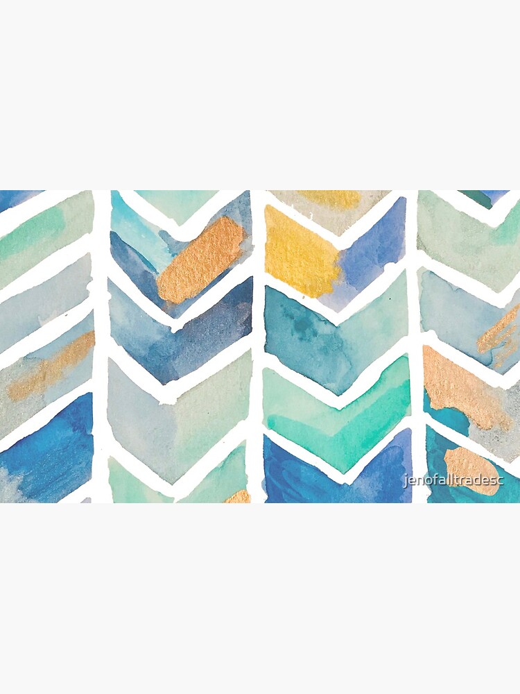Freehand Watercolor Chevron Pattern by jenofalltradesc