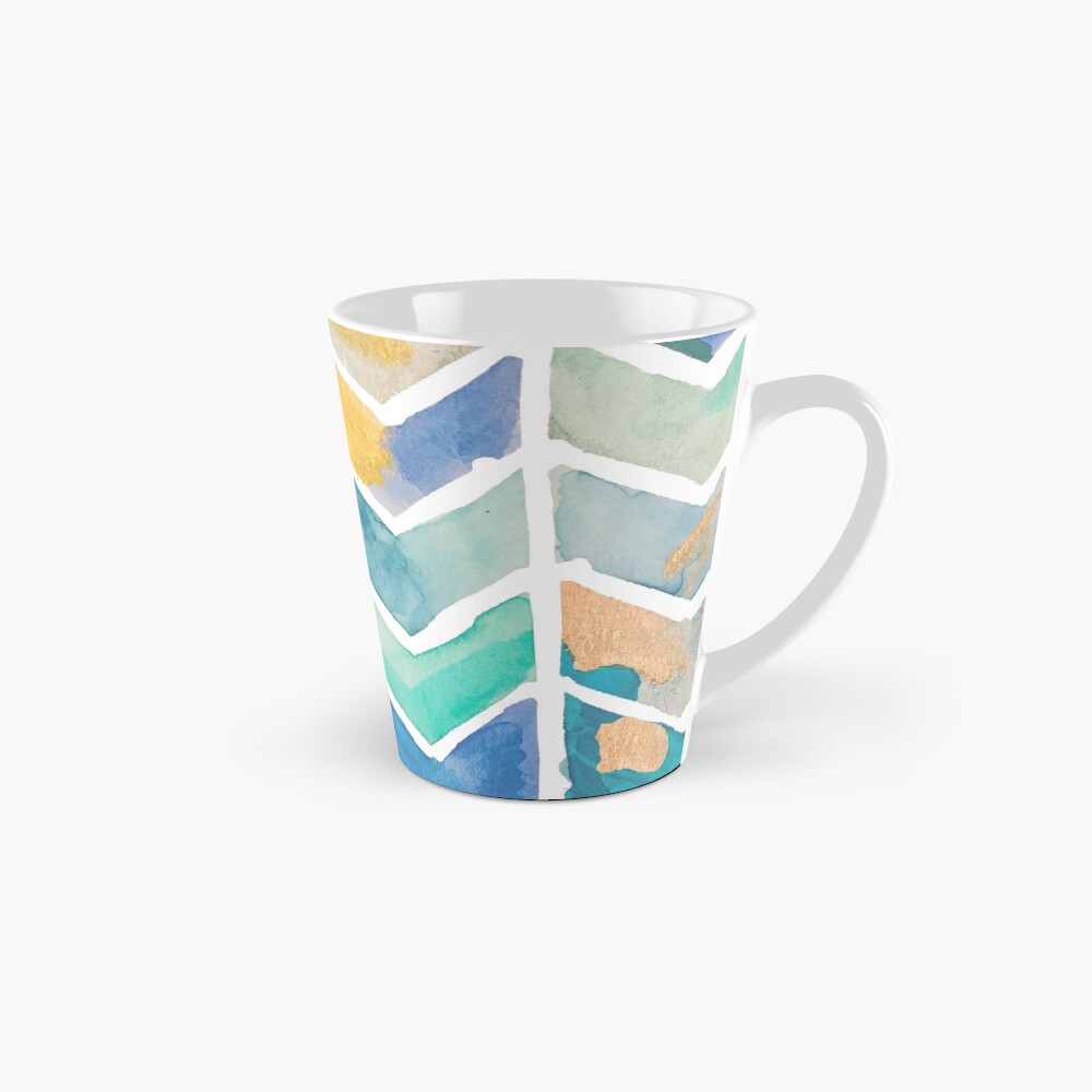 Freehand Watercolor Chevron Pattern Mug