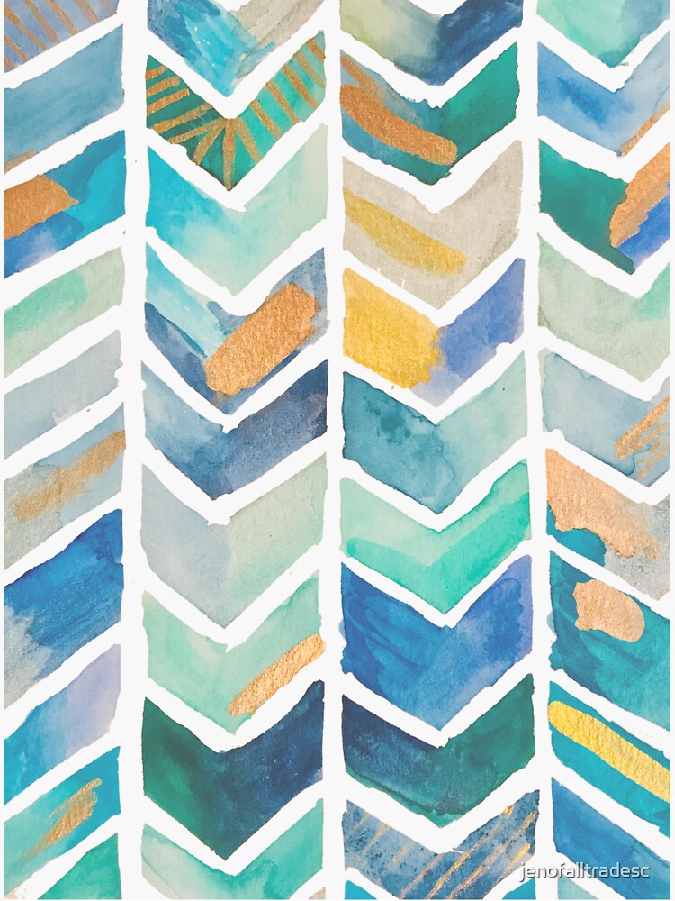 Freehand Watercolor Chevron Pattern by jenofalltradesc