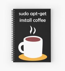 Linux Install Coffee Spiral Notebook