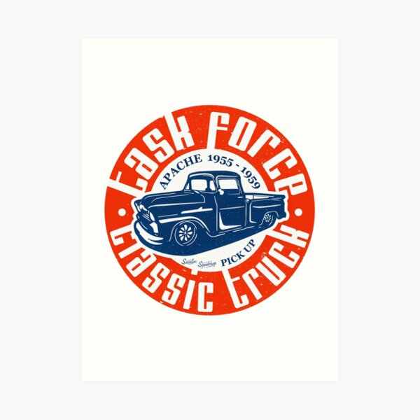 Task Force Apache Classic Truck 1955 - 1959 Art Print