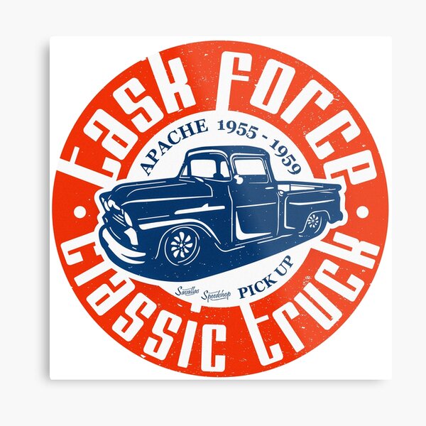 Task Force Apache Classic Truck 1955 - 1959 Metal Print