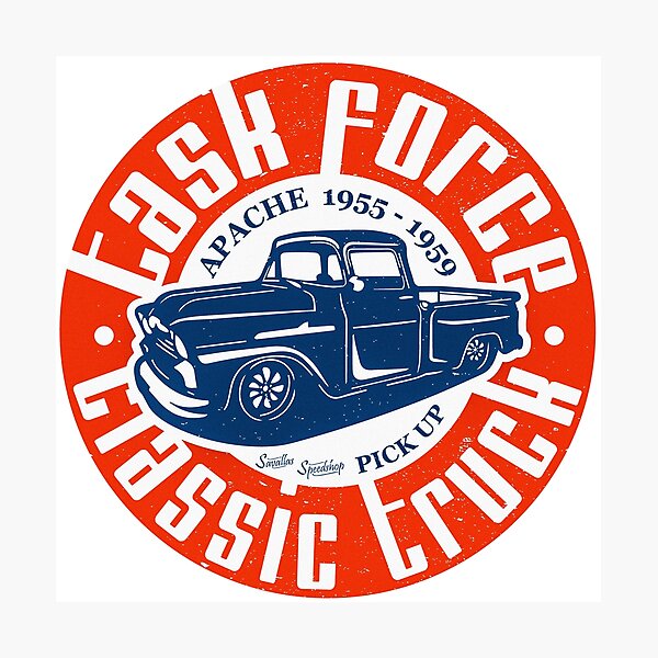 Task Force Apache Classic Truck 1955 - 1959 Photographic Print