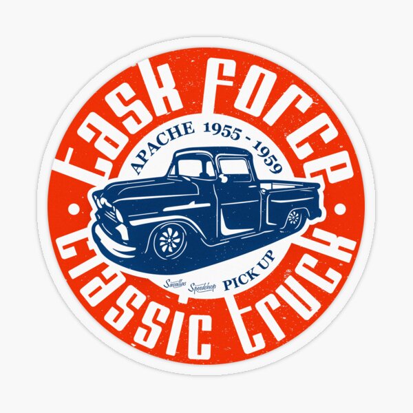 Task Force Apache Classic Truck 1955 - 1959 Transparent Sticker