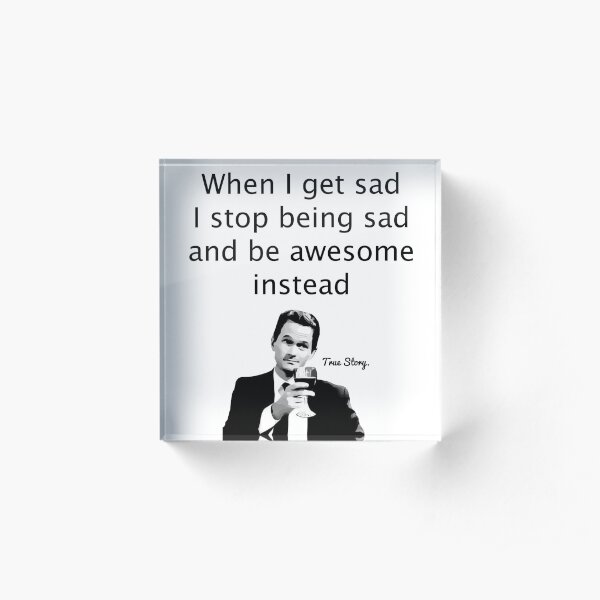 When Barney Gets Sad Acrylic Block